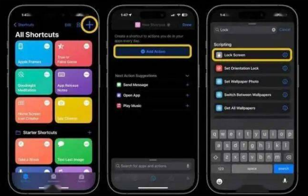 南靖苹果14锁屏维修店分享iPhone14升级iOS16.4后如何创建锁屏快捷方式 